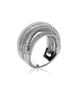 grosse bague argent massif zirconium