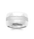 Grosse bague anneau alliance argent massif zirconium serti 